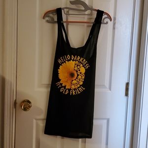 Tank top with sunflower